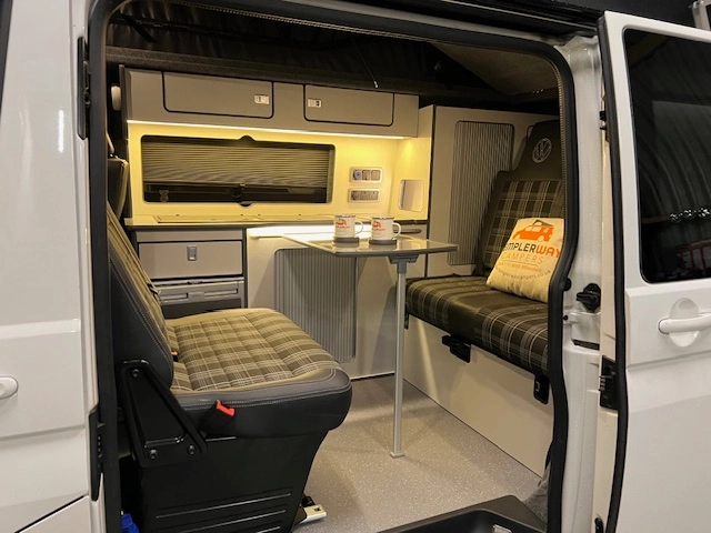 a white van conversion interior
