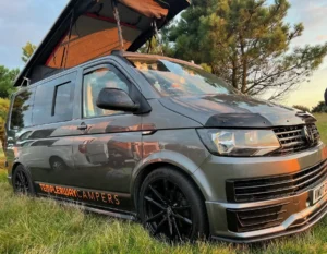 an exterior image of a custom demo van conversion from templer way campers